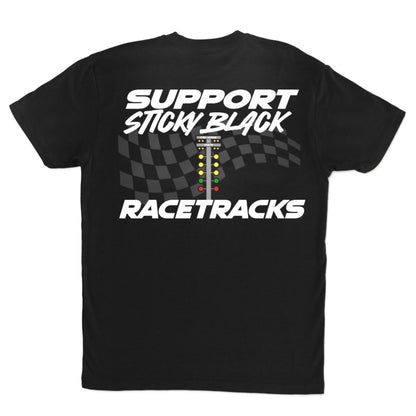 SUPPORT STICKY BLACK RACETRACKS