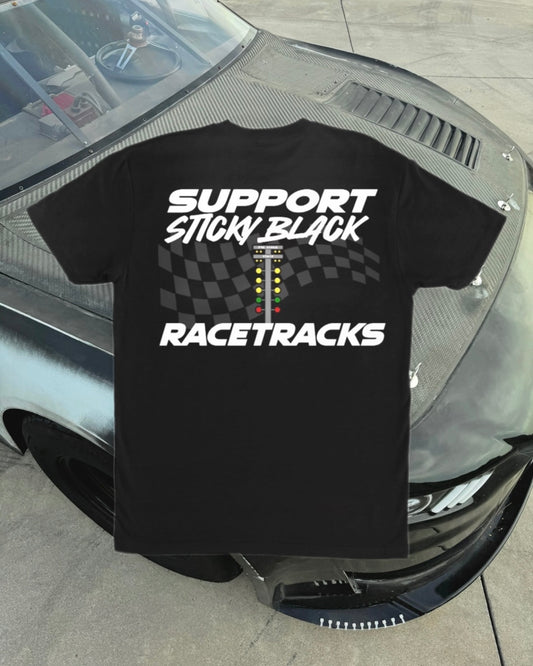 SUPPORT STICKY BLACK RACETRACKS